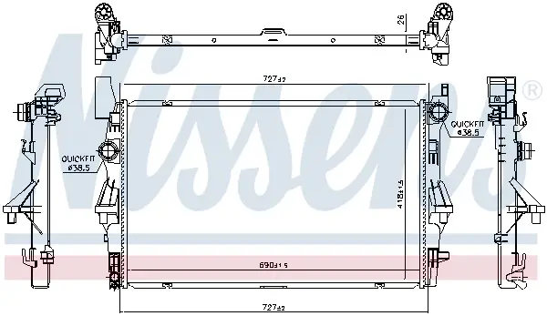 Preiswert NISSENS 606021 - Kühler, Motorkühlung