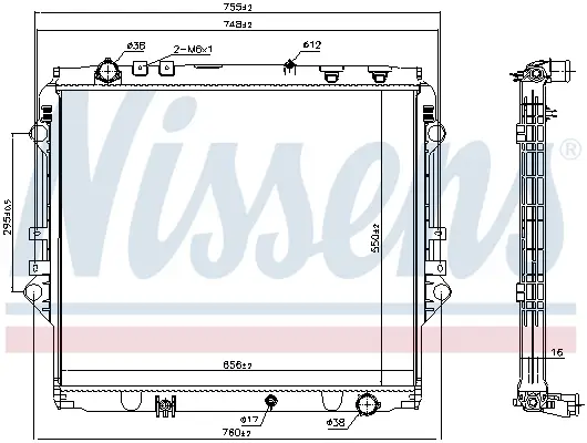 Begrenztes Angebot NISSENS 606069 - Kühler, Motorkühlung