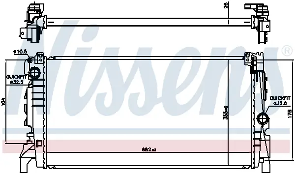 NISSENS 606247 - Kühler, Motorkühlung Sonderangebot