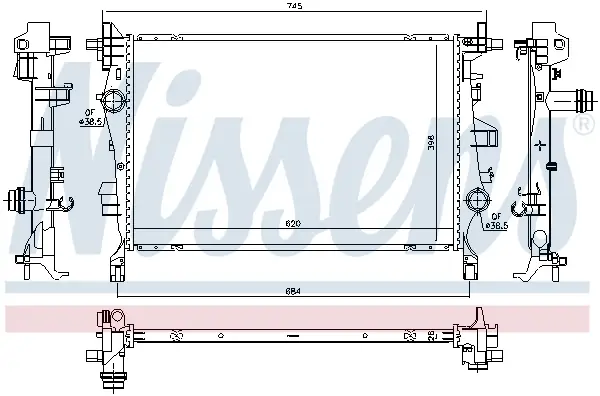 Sonderaktion NISSENS 606445 - Kühler, Motorkühlung