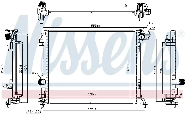 Sale NISSENS 606472 - Kühler, Motorkühlung