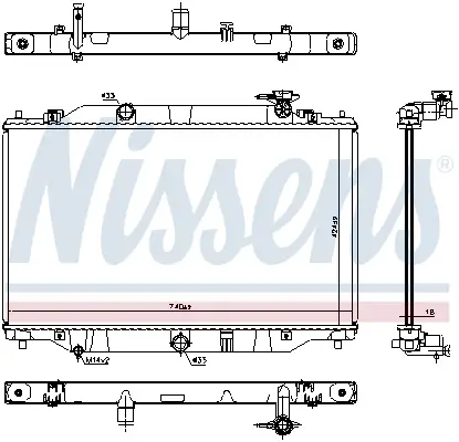 NISSENS 606698 - Kühler, Motorkühlung Preiswert