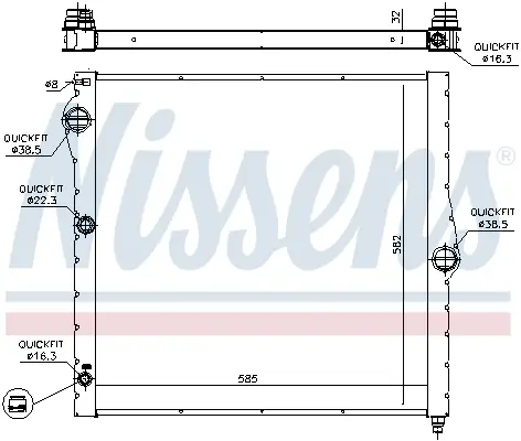 Sonderangebot NISSENS 60827 - Kühler, Motorkühlung - ** FIRST FIT **