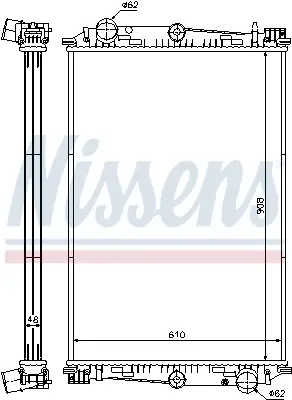 NISSENS 614270 - Kühler, Motorkühlung Zertifiziert