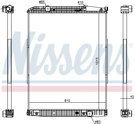 Geprüft NISSENS 627910 - Kühler, Motorkühlung