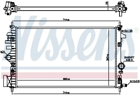 Markenprodukt NISSENS 630773 - Kühler, Motorkühlung - ** FIRST FIT **