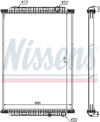 Neu Im Sortiment NISSENS 637860 - Kühler, Motorkühlung