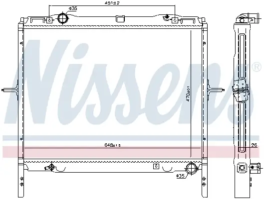 NISSENS 66779 - Kühler, Motorkühlung Schnäppchen