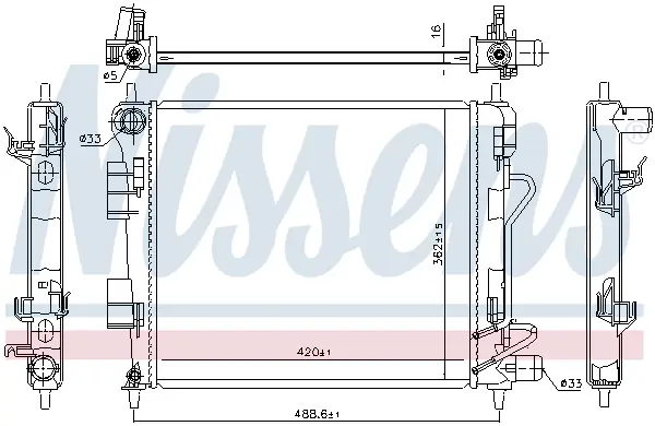 Ausverkauf NISSENS 675025 - Kühler, Motorkühlung