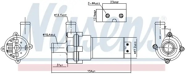 NISSENS 831050 - Wasserpumpe, Motorkühlung Knallerangebot