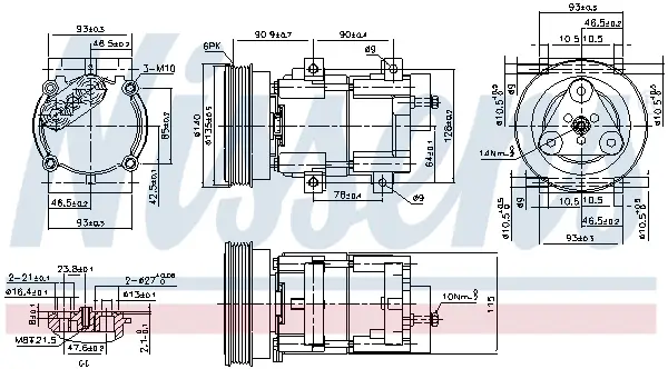 Jetzt Kaufen NISSENS 89191 - Kompressor, Klimaanlage - ** FIRST FIT **