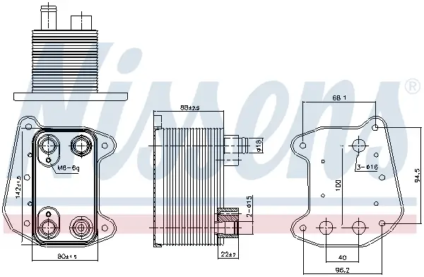 NISSENS 90832 - Ölkühler, Motoröl Geprüft