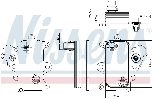 Highlight NISSENS 90885 - Ölkühler, Motoröl - ** FIRST FIT **