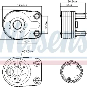 Abverkauf NISSENS 90898 - Ölkühler, Motoröl - ** FIRST FIT **