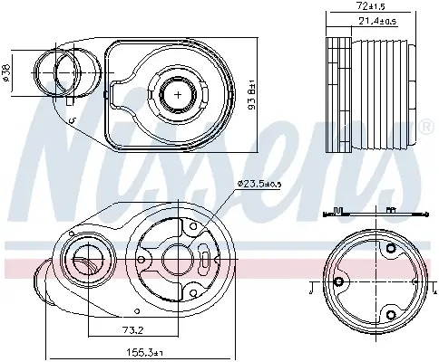 NISSENS 90932 - Ölkühler, Motoröl - ** FIRST FIT ** Top-Preis