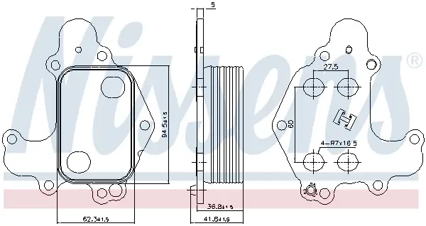 Nur Für Kurze Zeit NISSENS 90968 - Ölkühler, Motoröl - ** FIRST FIT **