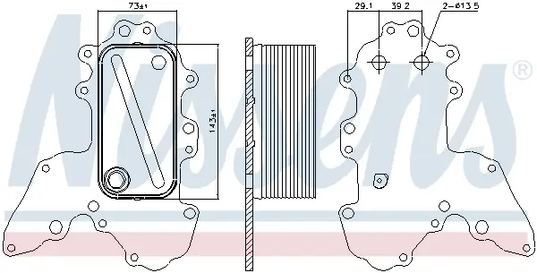 NISSENS 90984 - Ölkühler, Motoröl Begrenztes Angebot