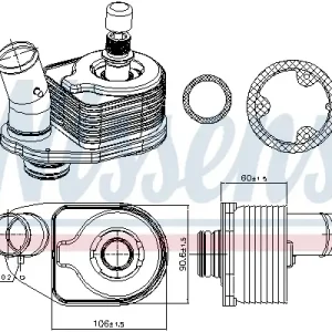 Sichere Zahlung NISSENS 91101 - Ölkühler, Motoröl - ** FIRST FIT **