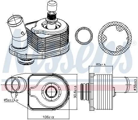 Sichere Zahlung NISSENS 91101 - Ölkühler, Motoröl - ** FIRST FIT **