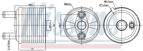Zertifiziert NISSENS 91267 - Ölkühler, Automatikgetriebe