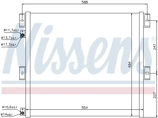 Saisonangebot NISSENS 940075 - Kondensator, Klimaanlage