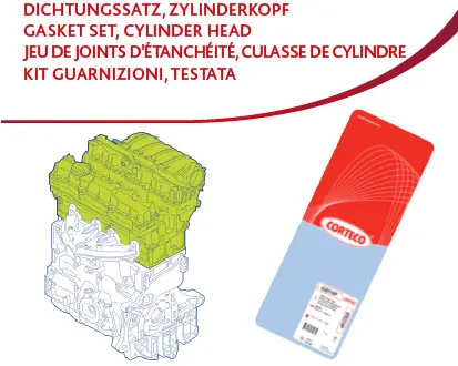 Schnäppchen CORTECO 418396P - Dichtungssatz, Zylinderkopf