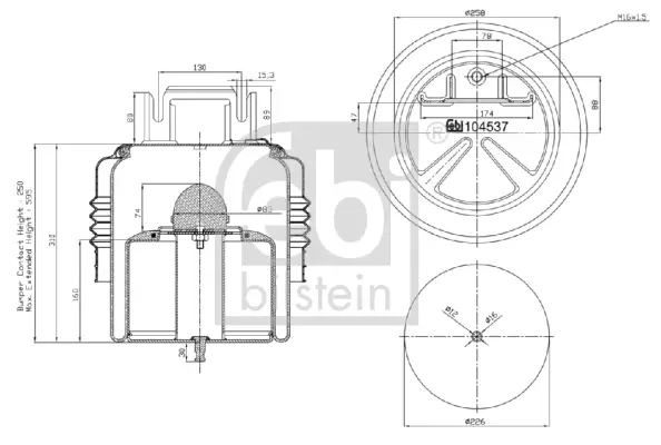 FEBI BILSTEIN 104537 - Federbalg, Luftfederung Letzte Chance