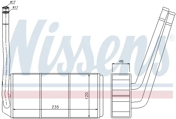 NISSENS 73001 - Wärmetauscher, Innenraumheizung Echt