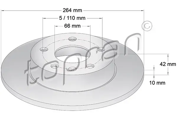 TOPRAN 205 526 - Bremsscheibe Abverkauf