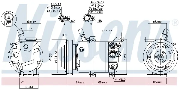 Echt NISSENS 890176 - Kompressor, Klimaanlage - ** FIRST FIT **