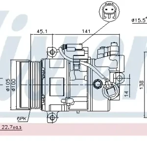 Jetzt Kaufen NISSENS 89043 - Kompressor, Klimaanlage - ** FIRST FIT **