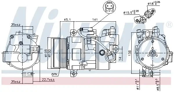 Jetzt Kaufen NISSENS 89043 - Kompressor, Klimaanlage - ** FIRST FIT **