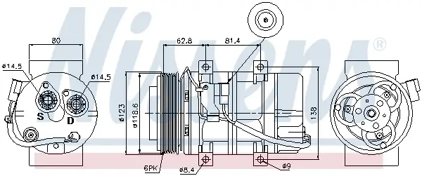 Sofort Bestellen NISSENS 89069 - Kompressor, Klimaanlage - ** FIRST FIT **