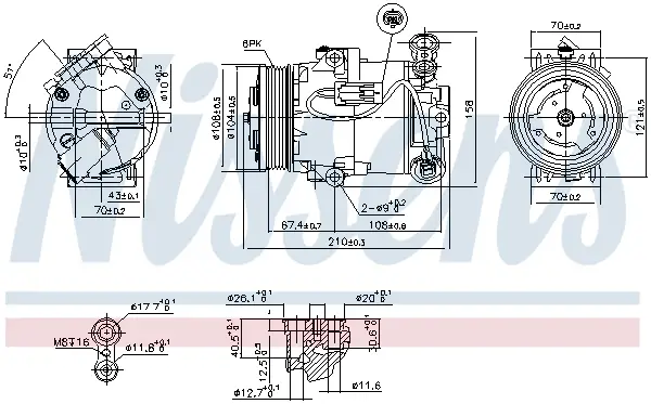Sonderangebot NISSENS 89096 - Kompressor, Klimaanlage - ** FIRST FIT **