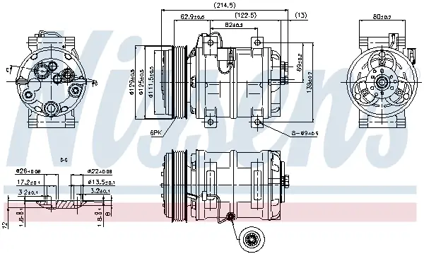 NISSENS 89317 - Kompressor, Klimaanlage - ** FIRST FIT ** Rabatt