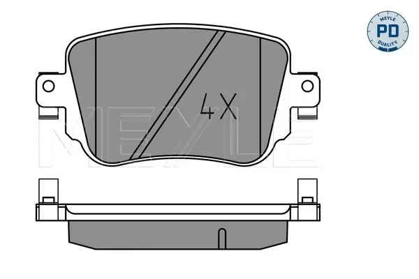 Neu MEYLE 025 251 0917/PD - Bremsbelagsatz, Scheibenbremse - MEYLE-PD Advanced performance and design.