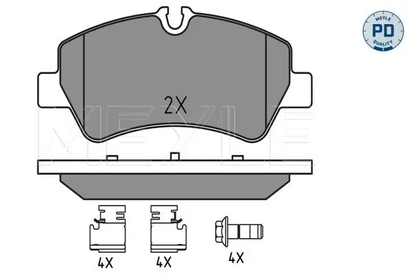 MEYLE 025 256 0418/PD - Bremsbelagsatz, Scheibenbremse - MEYLE-PD Advanced performance and design. Abverkauf