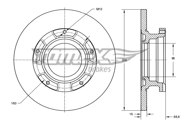 TOMEX Brakes TX 73-93 - Bremsscheibe Garantierte Lieferung