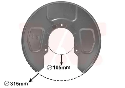 Neue Ware VAN WEZEL 5878374 - Spritzblech, Bremsscheibe