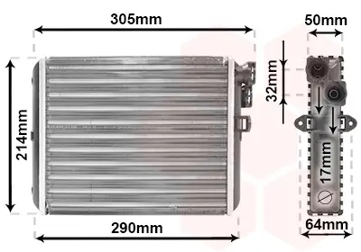 Neu Im Sortiment VAN WEZEL 59006110 - Wärmetauscher, Innenraumheizung