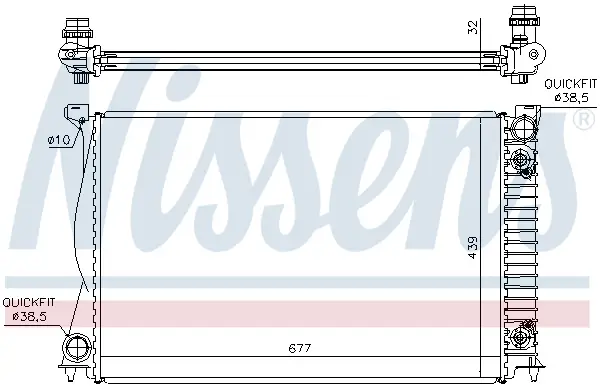 Top-Angebot NISSENS 60232A - Kühler, Motorkühlung - ** FIRST FIT **