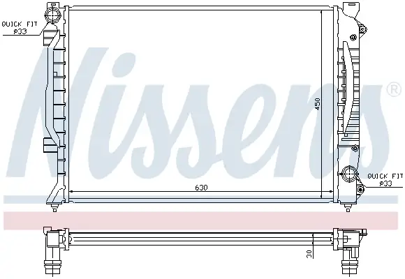 Preiswert NISSENS 60422A - Kühler, Motorkühlung - ** FIRST FIT **