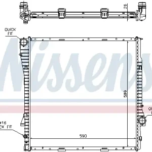 Ausverkauf NISSENS 60788A - Kühler, Motorkühlung - ** FIRST FIT **