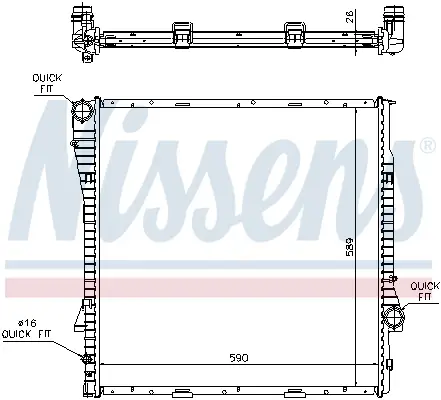 Ausverkauf NISSENS 60788A - Kühler, Motorkühlung - ** FIRST FIT **
