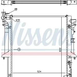 Nur Heute NISSENS 62896 - Kühler, Motorkühlung
