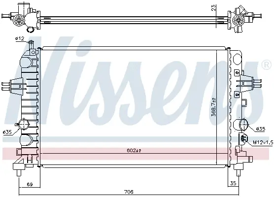 Sichere Zahlung NISSENS 63028A - Kühler, Motorkühlung - ** FIRST FIT **