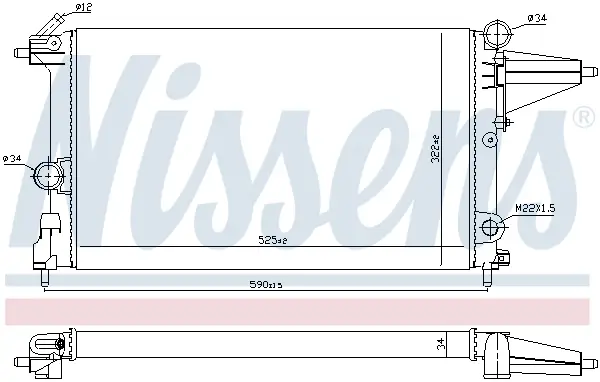 NISSENS 632231 - Kühler, Motorkühlung Direkt Vom Hersteller