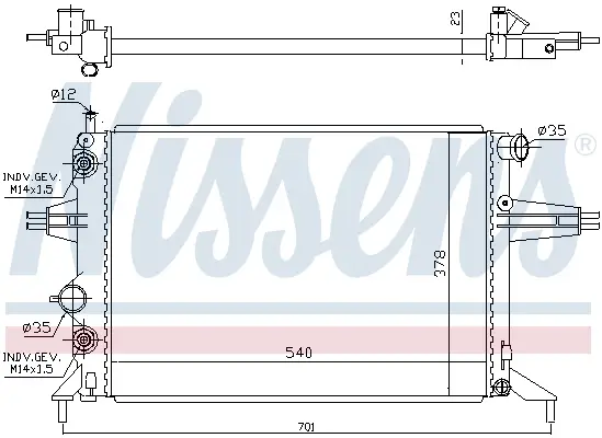 Nur Für Kurze Zeit NISSENS 63248A - Kühler, Motorkühlung