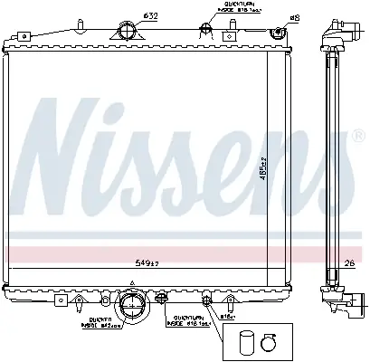 Meistverkauft NISSENS 63695A - Kühler, Motorkühlung - ** FIRST FIT **