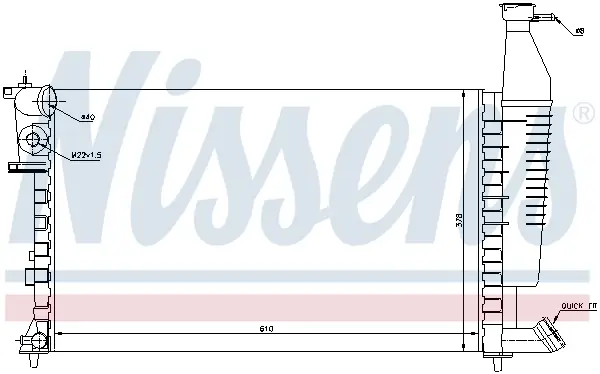 NISSENS 63716 - Kühler, Motorkühlung Highlight
